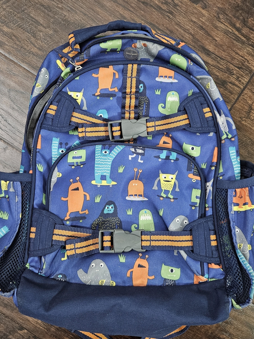 EUC Pottery Barn Kids Mackenzie  Monster Print Backpack Large